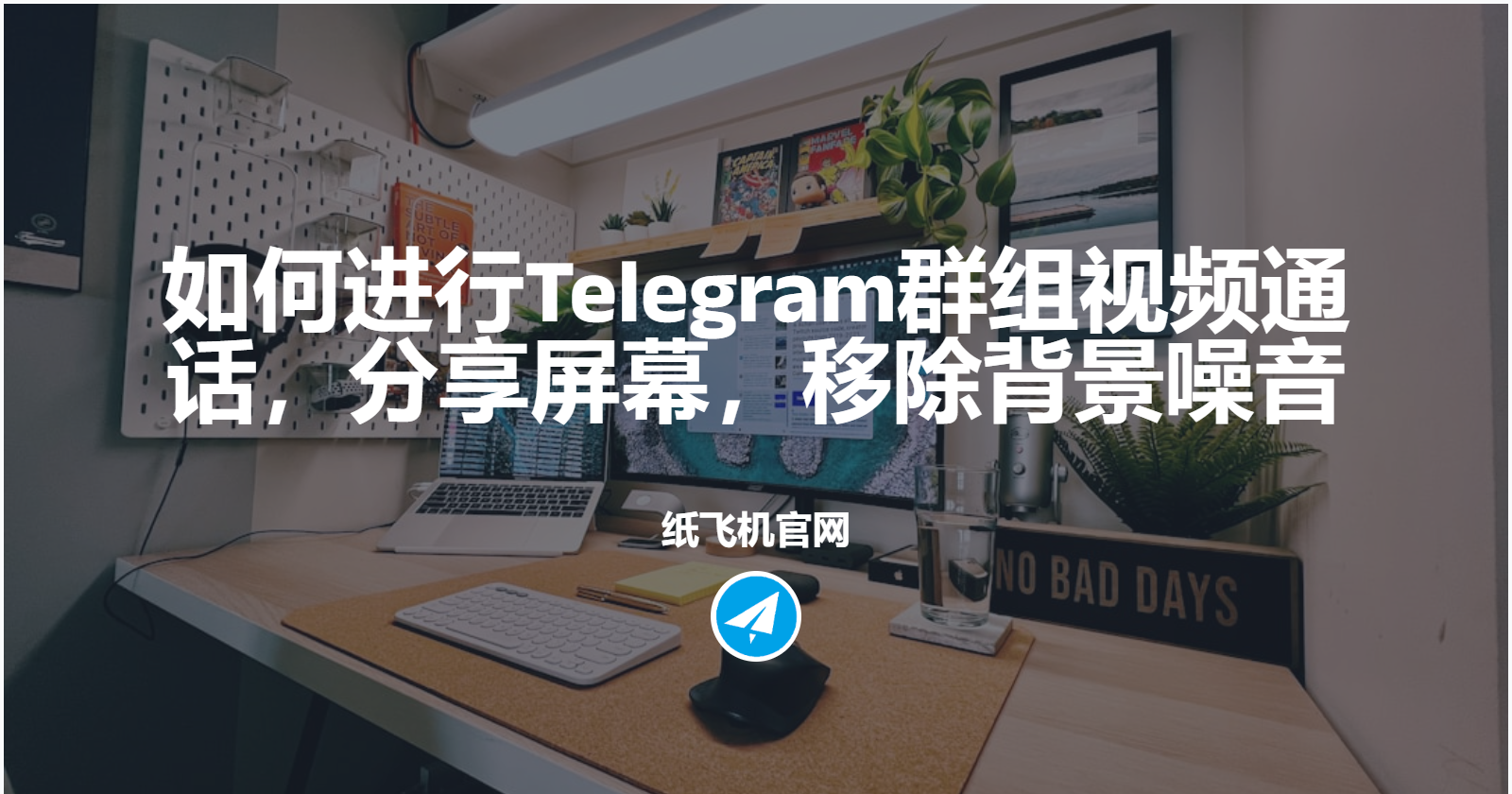 如何进行纸飞机群组视频通话，分享屏幕，移除背景噪音